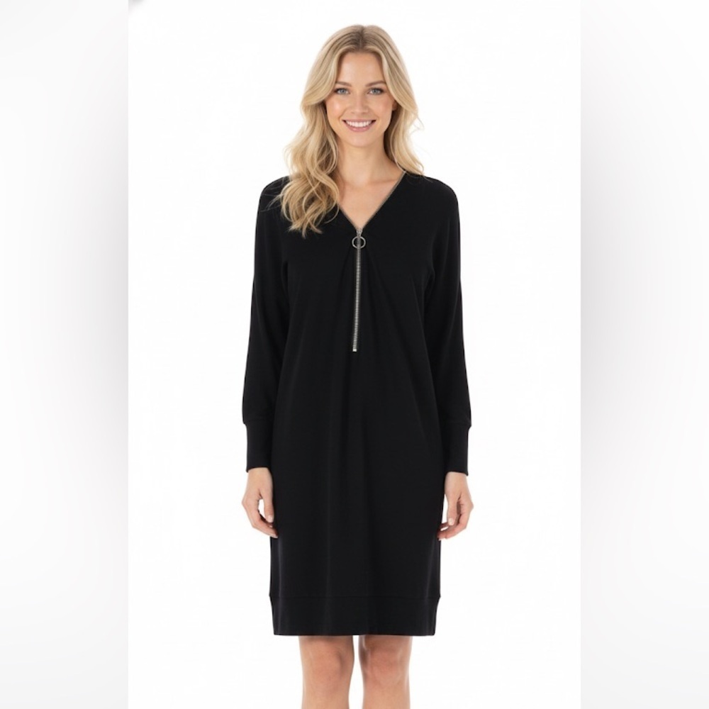 Express xsmall black zippered shift dress